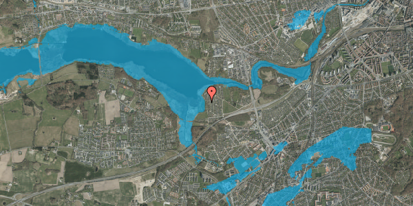 Oversvømmelsesrisiko fra vandløb på Haveforeningen Norringholm 555, 8260 Viby J