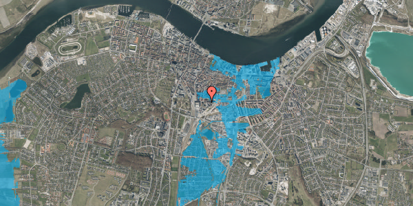 Oversvømmelsesrisiko fra vandløb på Jyllandsgade 8, 1. 1, 9000 Aalborg