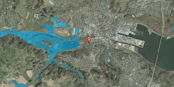 Oversvømmelsesrisiko fra vandløb på Toftekæret 3, 7100 Vejle