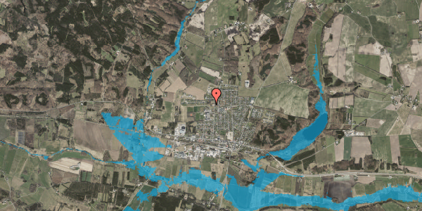 Oversvømmelsesrisiko fra vandløb på Marienhoffvej 17, 8550 Ryomgård