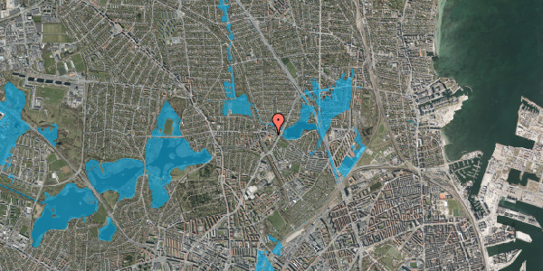 Oversvømmelsesrisiko fra vandløb på Emdrupvej 103, 2400 København NV