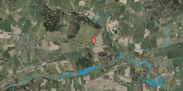 Oversvømmelsesrisiko fra vandløb på Haldgårdsvej 8, 8641 Sorring