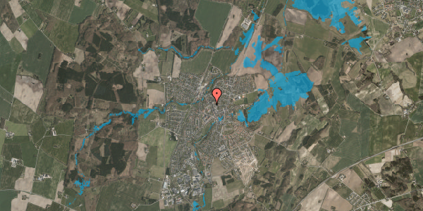 Oversvømmelsesrisiko fra vandløb på Tingvej 18D, 2. , 8543 Hornslet