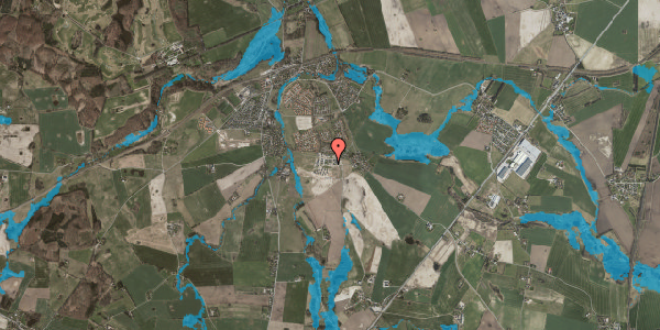 Oversvømmelsesrisiko fra vandløb på Valdemarsgård 34, 4320 Lejre