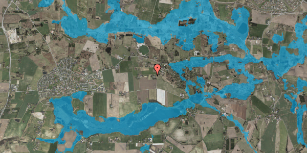Oversvømmelsesrisiko fra vandløb på Østrupvej 106C, 3670 Veksø Sjælland