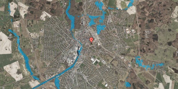 Oversvømmelsesrisiko fra vandløb på Østergade 21A, 1. tv, 4700 Næstved