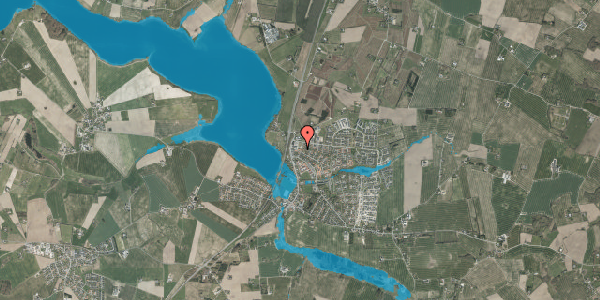 Oversvømmelsesrisiko fra vandløb på Elleskovvej 7F, 8355 Solbjerg