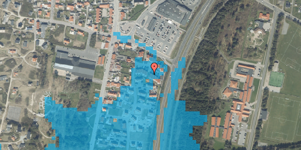 Oversvømmelsesrisiko fra vandløb på Josefines Have 61, 9480 Løkken