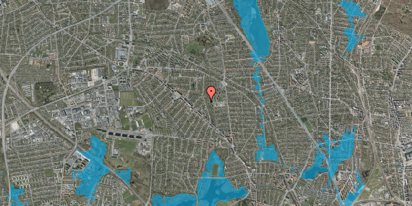 Oversvømmelsesrisiko fra vandløb på Niels Finsens Alle 44, 2860 Søborg