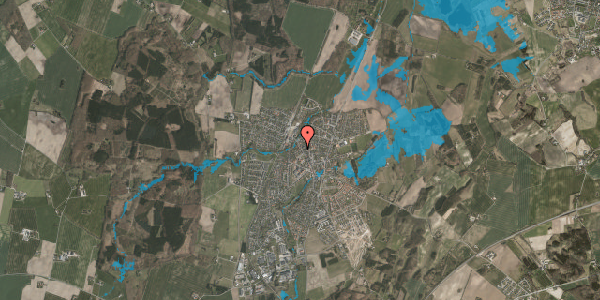 Oversvømmelsesrisiko fra vandløb på Tingvej 31D, 8543 Hornslet