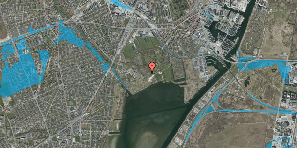 Oversvømmelsesrisiko fra vandløb på Hf. Bergmannshave 20, 2450 København SV