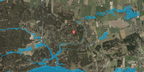 Oversvømmelsesrisiko fra vandløb på Birkevej 69, 8400 Ebeltoft