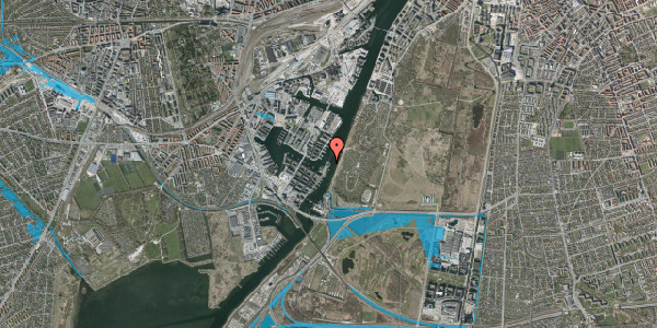 Oversvømmelsesrisiko fra vandløb på Oscar Pettifords Vej 27, st. th, 2450 København SV