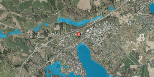 Oversvømmelsesrisiko fra vandløb på Kongefolden 95, 8660 Skanderborg