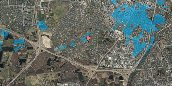 Oversvømmelsesrisiko fra vandløb på Vængedalen 17, st. , 2600 Glostrup