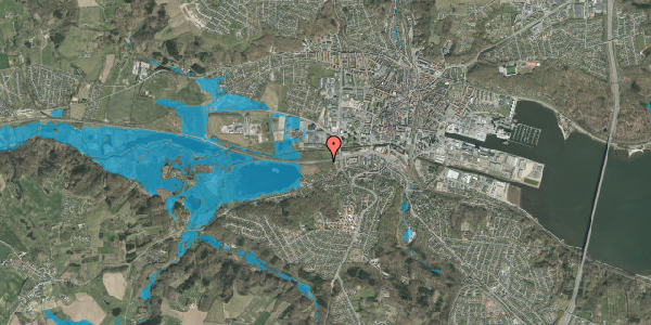 Oversvømmelsesrisiko fra vandløb på Toftekæret 12Y, 7100 Vejle