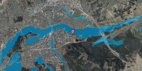 Oversvømmelsesrisiko fra vandløb på Stærevej 11, 1. th, 8600 Silkeborg
