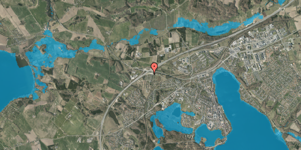 Oversvømmelsesrisiko fra vandløb på Ryhavegårdsvej 37, 8660 Skanderborg