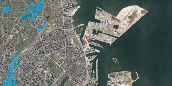 Oversvømmelsesrisiko fra vandløb på Sundkrogsgade 9A, 2. , 2100 København Ø