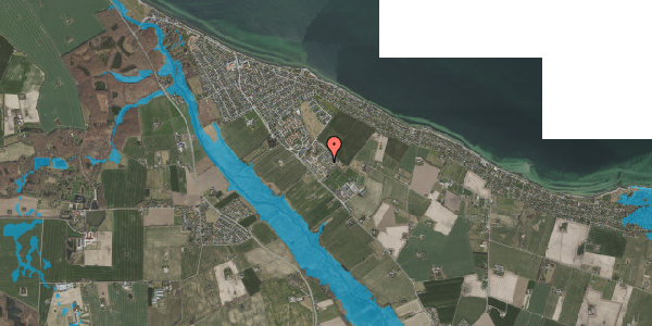 Oversvømmelsesrisiko fra vandløb på Nicolinevej 37, 4600 Køge