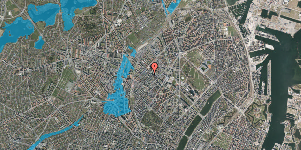 Oversvømmelsesrisiko fra vandløb på Tagensvej 73, 2200 København N