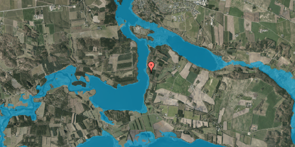 Oversvømmelsesrisiko fra vandløb på Klostervej 168, 8660 Skanderborg