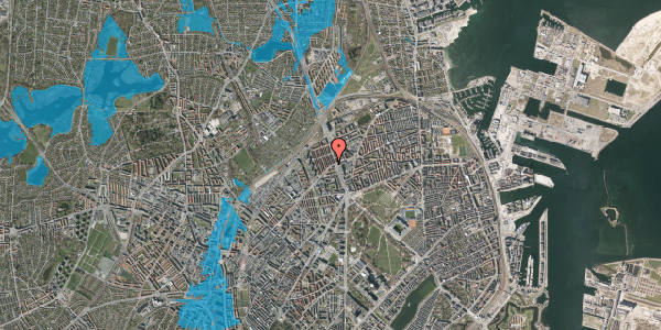 Oversvømmelsesrisiko fra vandløb på H.P. Ørums Gade 1, 2100 København Ø
