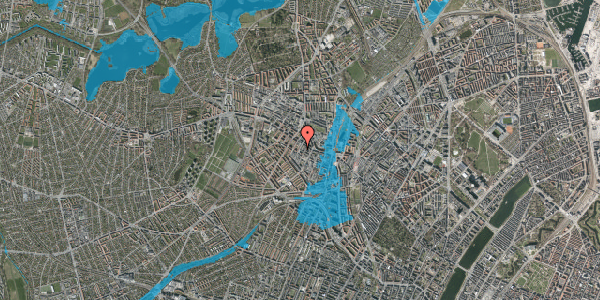Oversvømmelsesrisiko fra vandløb på Lærkevej 11, 1. 11, 2400 København NV