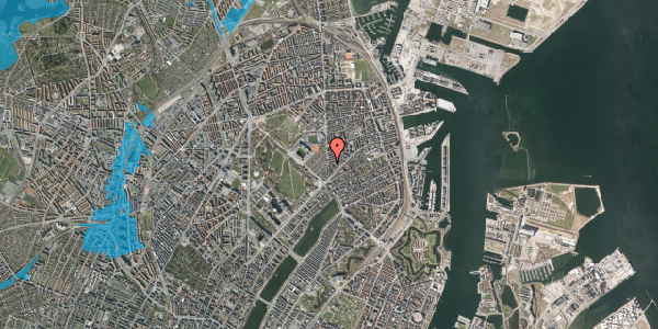 Oversvømmelsesrisiko fra vandløb på Østerbrogade 92, 5. tv, 2100 København Ø