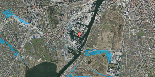 Oversvømmelsesrisiko fra vandløb på Dexter Gordons Vej 5, 3. th, 2450 København SV