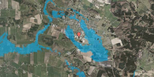 Oversvømmelsesrisiko fra vandløb på Industrivej 13, 8963 Auning