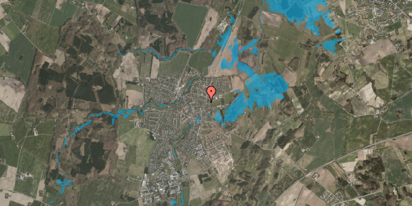 Oversvømmelsesrisiko fra vandløb på Rosenholmvej 34, 1. , 8543 Hornslet