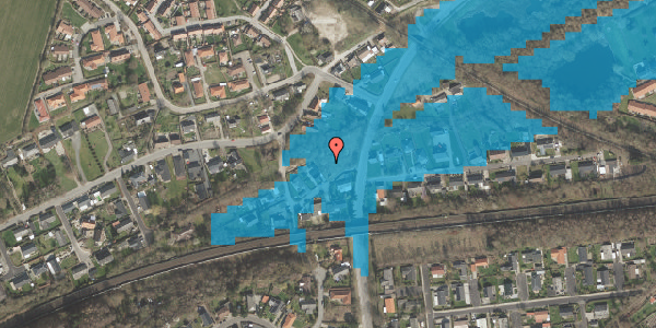 Oversvømmelsesrisiko fra vandløb på Gadekærsvej 9, 4200 Slagelse