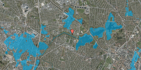 Oversvømmelsesrisiko fra vandløb på Hf. Husumhave 210, 2700 Brønshøj