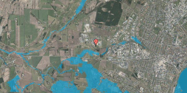 Oversvømmelsesrisiko fra vandløb på Petersmindevej 21, st. , 8800 Viborg
