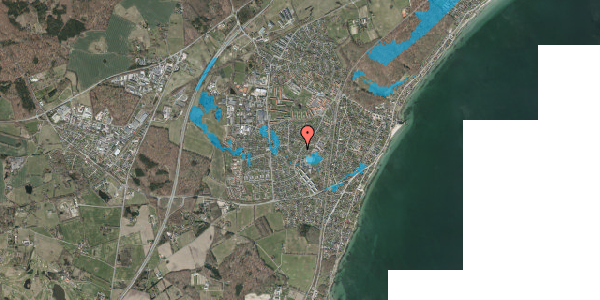 Oversvømmelsesrisiko fra vandløb på Kofod Anchers Vej 22A, 3060 Espergærde