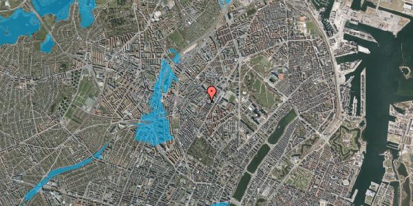 Oversvømmelsesrisiko fra vandløb på Thorsgade 87A, 2200 København N