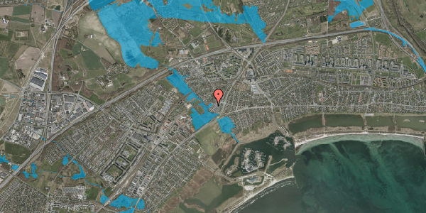 Oversvømmelsesrisiko fra vandløb på Strandhaven 98, 2665 Vallensbæk Strand