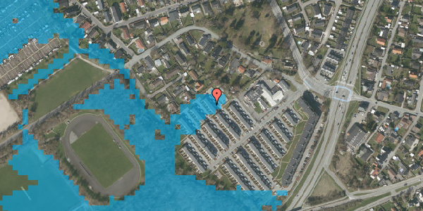 Oversvømmelsesrisiko fra vandløb på Strandhaven 114, 2665 Vallensbæk Strand
