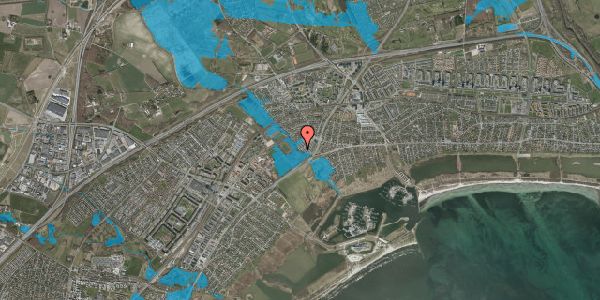 Oversvømmelsesrisiko fra vandløb på Strandhaven 206, 2665 Vallensbæk Strand