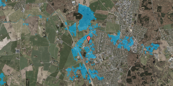 Oversvømmelsesrisiko fra vandløb på Møllemoseparken 46, 3450 Allerød