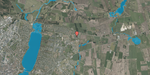 Oversvømmelsesrisiko fra vandløb på Palleshøje 64, 8800 Viborg