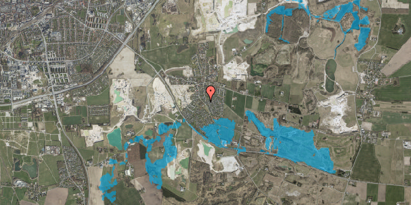 Oversvømmelsesrisiko fra vandløb på Kærvej 18, 4000 Roskilde