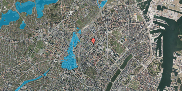 Oversvømmelsesrisiko fra vandløb på Tagensvej 69, 2200 København N