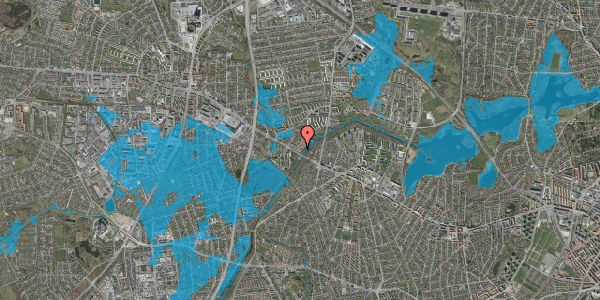 Oversvømmelsesrisiko fra vandløb på Abildvang 28, 2700 Brønshøj