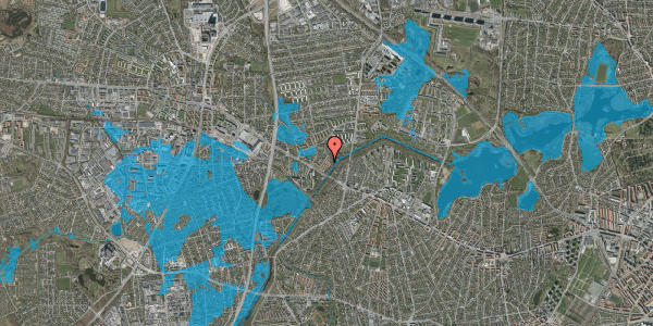 Oversvømmelsesrisiko fra vandløb på Abildvang 92, 2700 Brønshøj