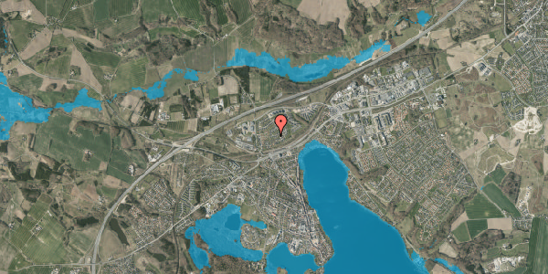 Oversvømmelsesrisiko fra vandløb på Elisabeths Vænge 22, 8660 Skanderborg