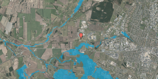 Oversvømmelsesrisiko fra vandløb på Guldbækvej 1, 8800 Viborg