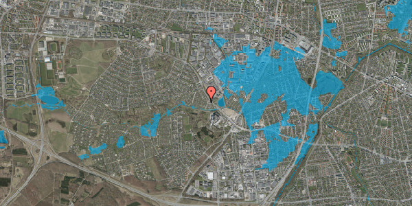 Oversvømmelsesrisiko fra vandløb på Øster Hanevad 22, 2740 Skovlunde