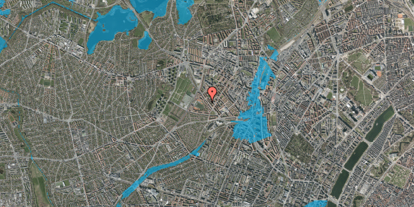 Oversvømmelsesrisiko fra vandløb på Borups Allé 219, st. , 2400 København NV